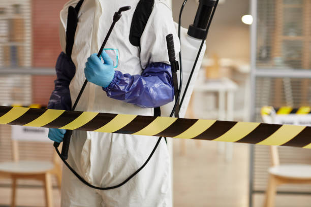 Professional Biohazard technician working in Ringle, WI